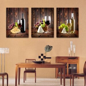 Classic Wine Glasses 3-Piece Crystal Film Art Wall Print