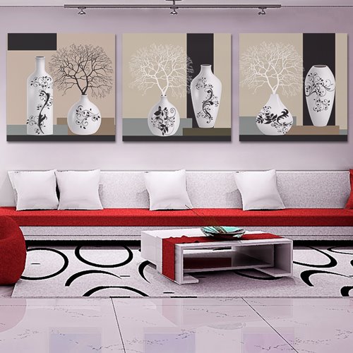 Abstract Little Branches 3-Piece Crystal Film Art Wall Print