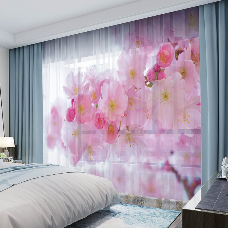 3D Digital Print Sheer Curtains 50% Shading Rate Fancy Chiffon Ultraviolet-Proof No Pilling No Fading No off-lining - Image 5