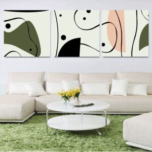 Top Classic Simple Pattern 3-Piece Crystal Film Art Wall Print