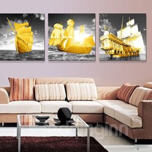 Perfect Plain Sailing 3-Piece Crystal Film Art Wall Print