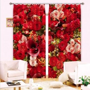 Glamorous Various Flowers 3D Curtain