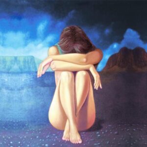 Attractive Oil Painting Style Midsummer Night Girl Print Shower Curtain