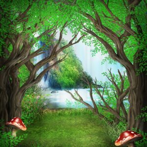 Mysterious Peaceful 3D Design Woodland Shower Curtain