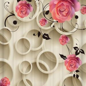 Hot Selling Flower Design 3D Shower Curtain