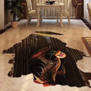 Amazing Fierce Dinosaur Floor Decoration Removable 3D Wall Sticker