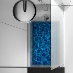 Glittering Gental Ripples of Water Slipping-Preventing Water-Proof Bathroom 3D Floor Sticker