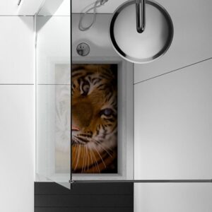 Amazing Tiger Pattern Slipping-Preventing Water-Proof Bathroom 3D Floor Sticker