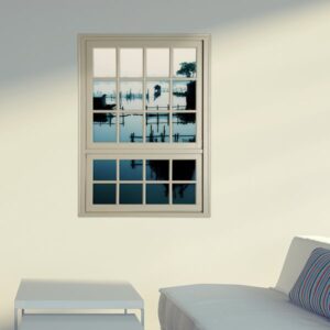 Quiet Lake in Dusk Window View Removable 3D Wall Stickers