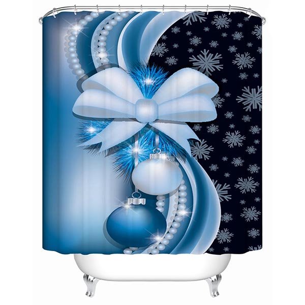 Fabulous Unique Design Elaborate Decor Christmas Baubles 3D Shower Curtain