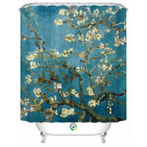 Asthetic Design Graceful Branches and Flower 3D Shower Curtain