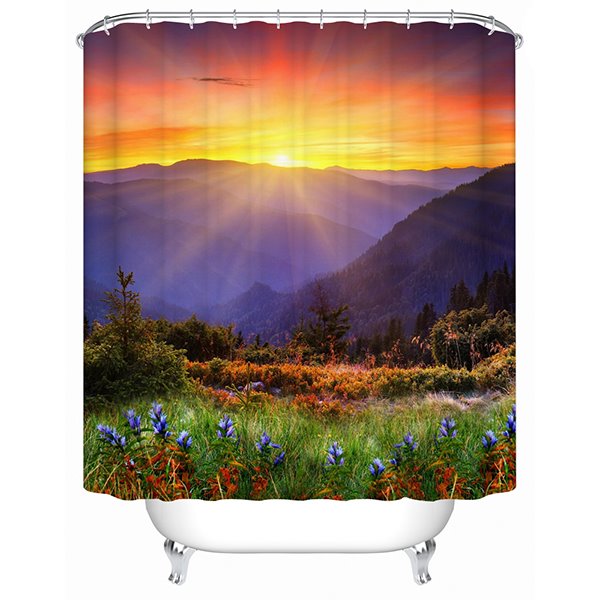 Resplendant Fancy Natural Scenery 3D Shower Curtain - Image 2