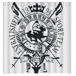 Faddish Concise Polo Player 3D Shower Curtain