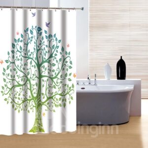 Fashion Pretty Concise Artistic Tree Print 3D Shower Curtain