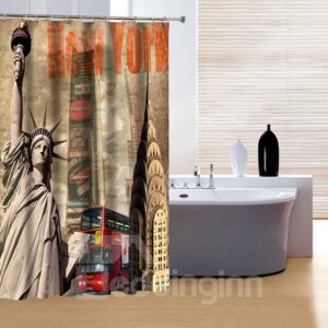 Fashion Unique New York The Statue of Liberty 3D Shower Curtain