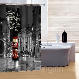 Faddish Creative New York City Night Print 3D Shower Curtain