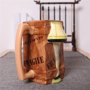 Unique 3D Woman in Short Skirt and Black Silk Stockings Ceramic Beer Mug