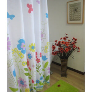 New Arrival Attractive Colorful Flowers Shower Curtain