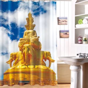 Stunning Traditional Joss Pattern Polyester Shower Curtain