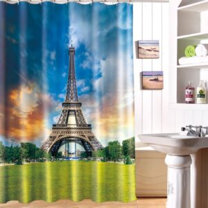 Fabulous Dreamy Eiffel Tower Polyester 3D Shower Curtain