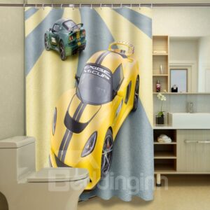 Chic Modern Luxurious Vehicle Image Dacron 3D Shower Curtain