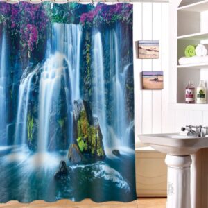 Magnificent Waterfall 100% Polyester 3D Shower Curtain