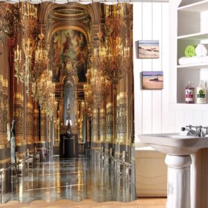 3D Royal Church Printed Polyester Bathroom Shower Curtain