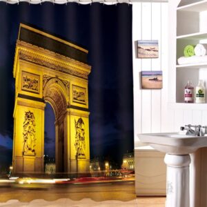 Stylish Design Arch of Triumph Image 3D Shower Curtain