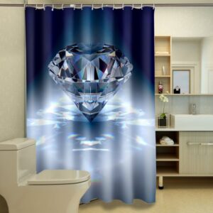 High Quality Bright Diamond Polyester 3D Shower Curtain