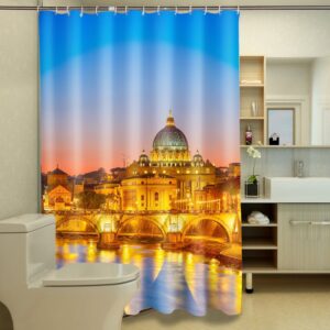 Luxury Glorious Castle 100% Polyester 3D Shower Curtains