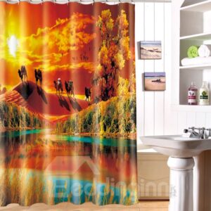 New Arrival Mysterious Desert Oasis 3D Shower Curtain