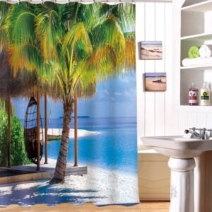 Super Fantastic Relaxing Seaside 3D Shower Curtain