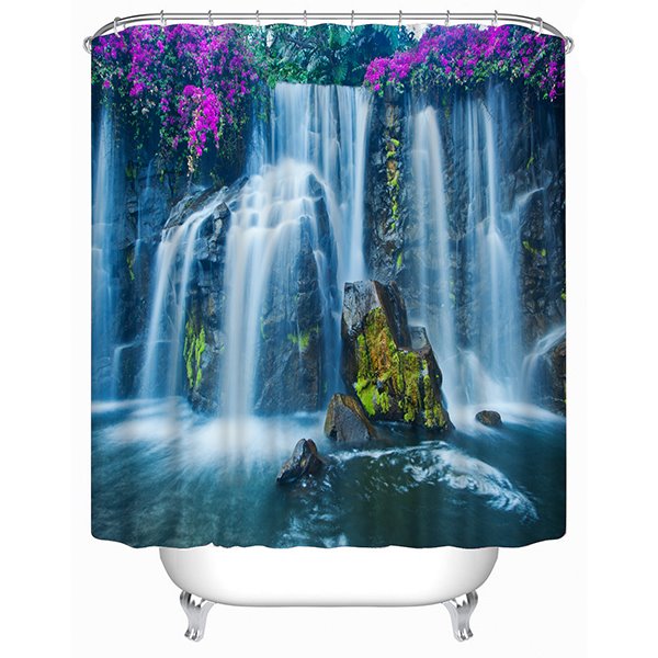 Spectacular Waterfall Print 3D Shower Curtain - Image 2