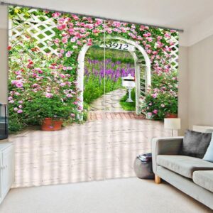 A Entrance to the Secret Garden Print 3D Blackout Curtain