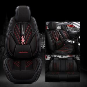 Leather and Linen Materials Resistant Breathable Car Seat Covers Universal Fit Seat Cushion Suitable for Most Cars Full Set