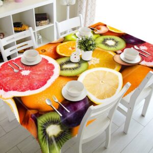 Delicious grapefruits and Kiwis Pattern 3D Tablecloth