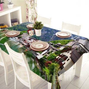 Natural Village Household and Landscape Pattern 3D Tablecloth