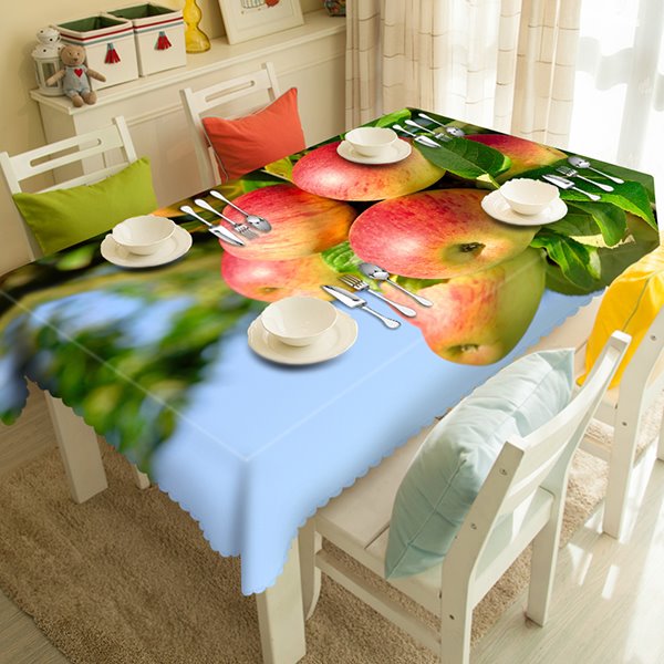 Natural Apple Tree Pattern 3D Tablecloth