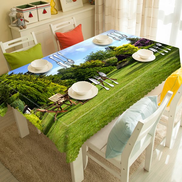 Leisurely Natural Scenery Pattern 3D Tablecloth