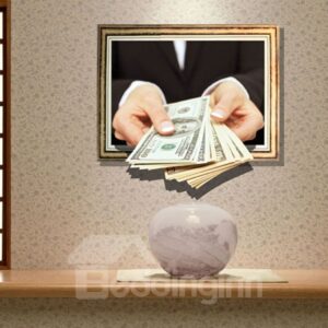 Gorgeous Creative Dollar in Hand Design 3D Wall Sticker