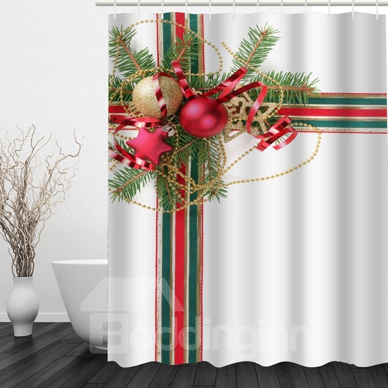 Christmas Gift Printing Waterproof Bathroom 3D Shower Curtain