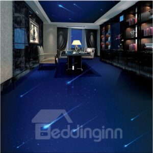 Blue Simple Style Quiet Starry Sky Design Waterproof Splicing 3D Floor Murals
