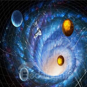 Stunning Planets in Galaxy Pattern Home Decorative Waterproof 3D Floor Murals