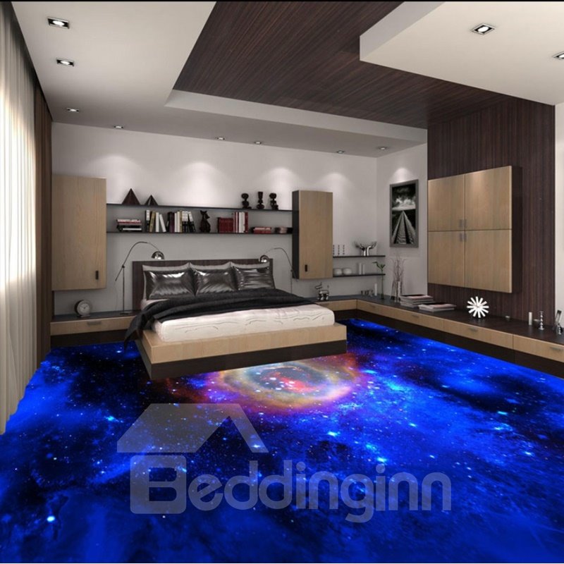 Special Design Galaxy Print Waterproof Splicing Decorative 3D Floor Murals