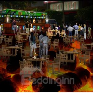 Fire and Stone Prints 3D Waterproof Floor Murals