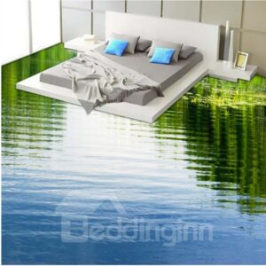 Calm Limpid Lake Print Design Home Decorative Waterproof Splicing 3D Floor Murals