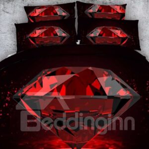 Shining Big Diamond Print 5-Piece Comforter Sets