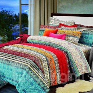 Cozyvie Bohemian Style Drugget Fabric 3-Piece Bedding Sets/Duvet Cover
