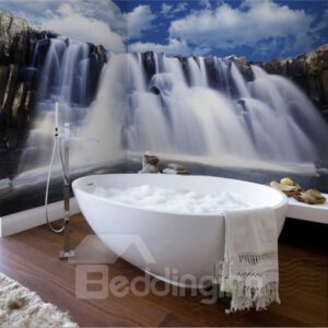 Waterfalls Waterproof Durable and Eco-friendly Bathroom 3D Wall Murals