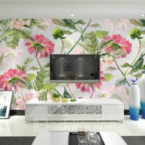 Decorative Beautiful Flowers Pattern Waterproof 3D Wall Murals